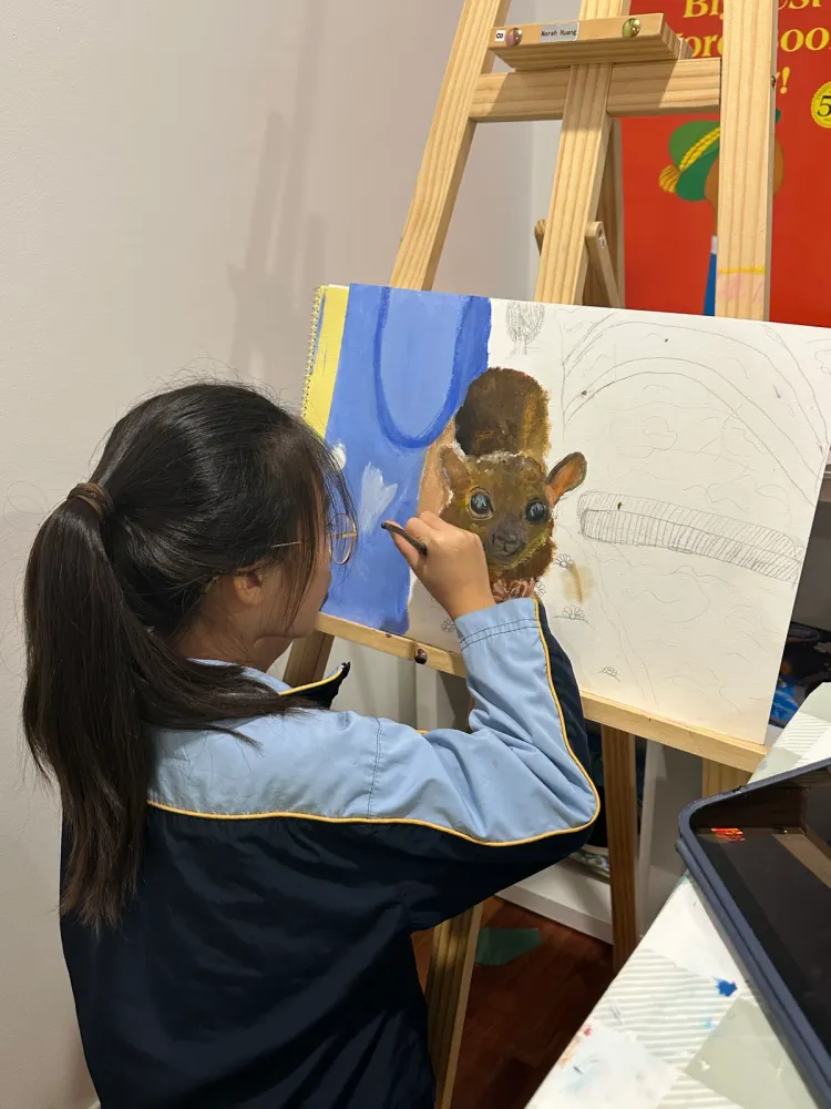 Artwork created by Shirley, Norah’s mum in Kayan’s kids art classes